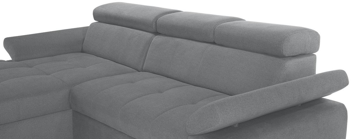 Kutna Garnitura Perry - siva/srebrne boje, Design, tekstil/drvo (183/292cm) - Modern Living
