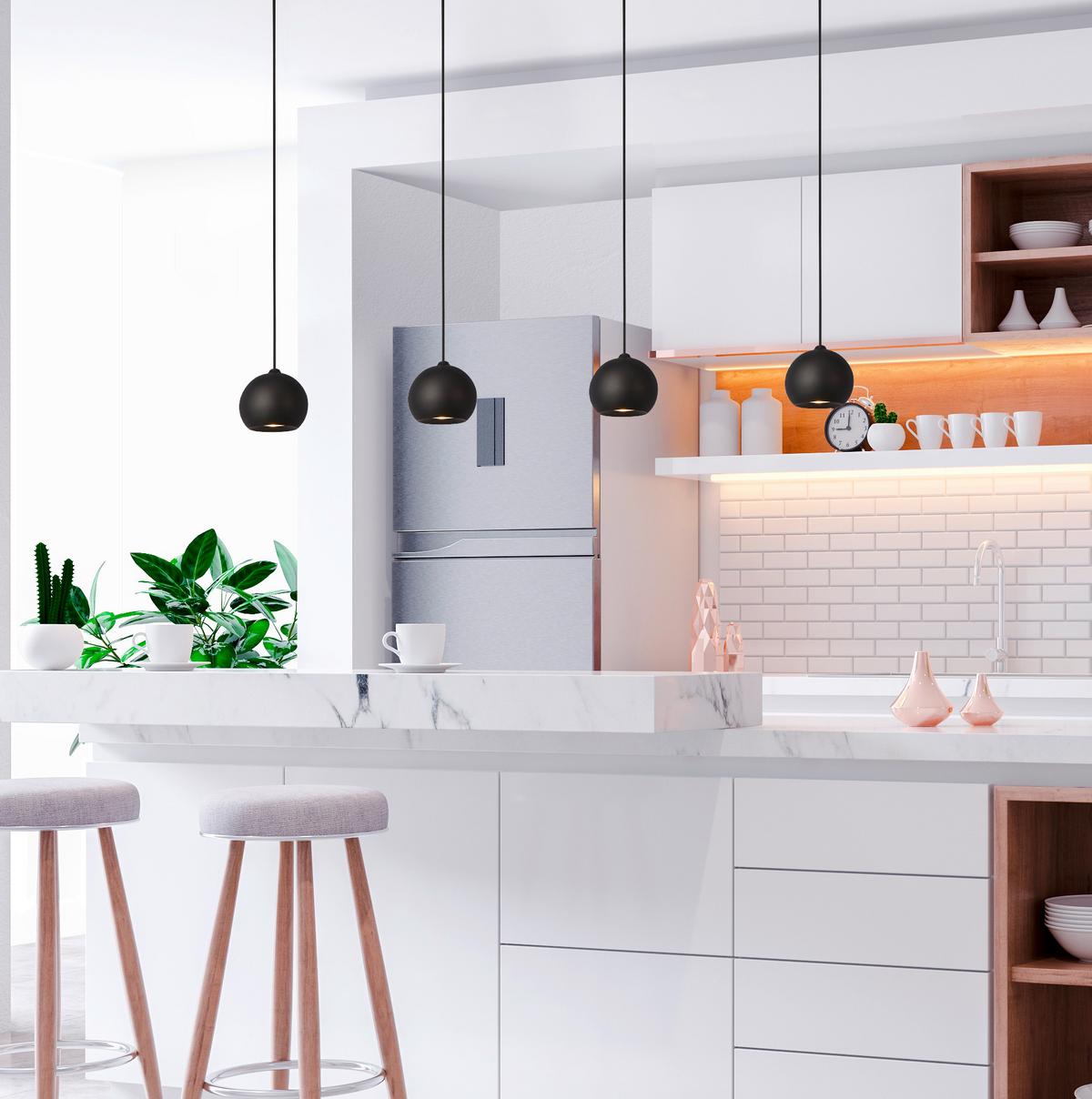 Függeszték 1014-4bk - fekete, Design, fém (125/12/200cm)