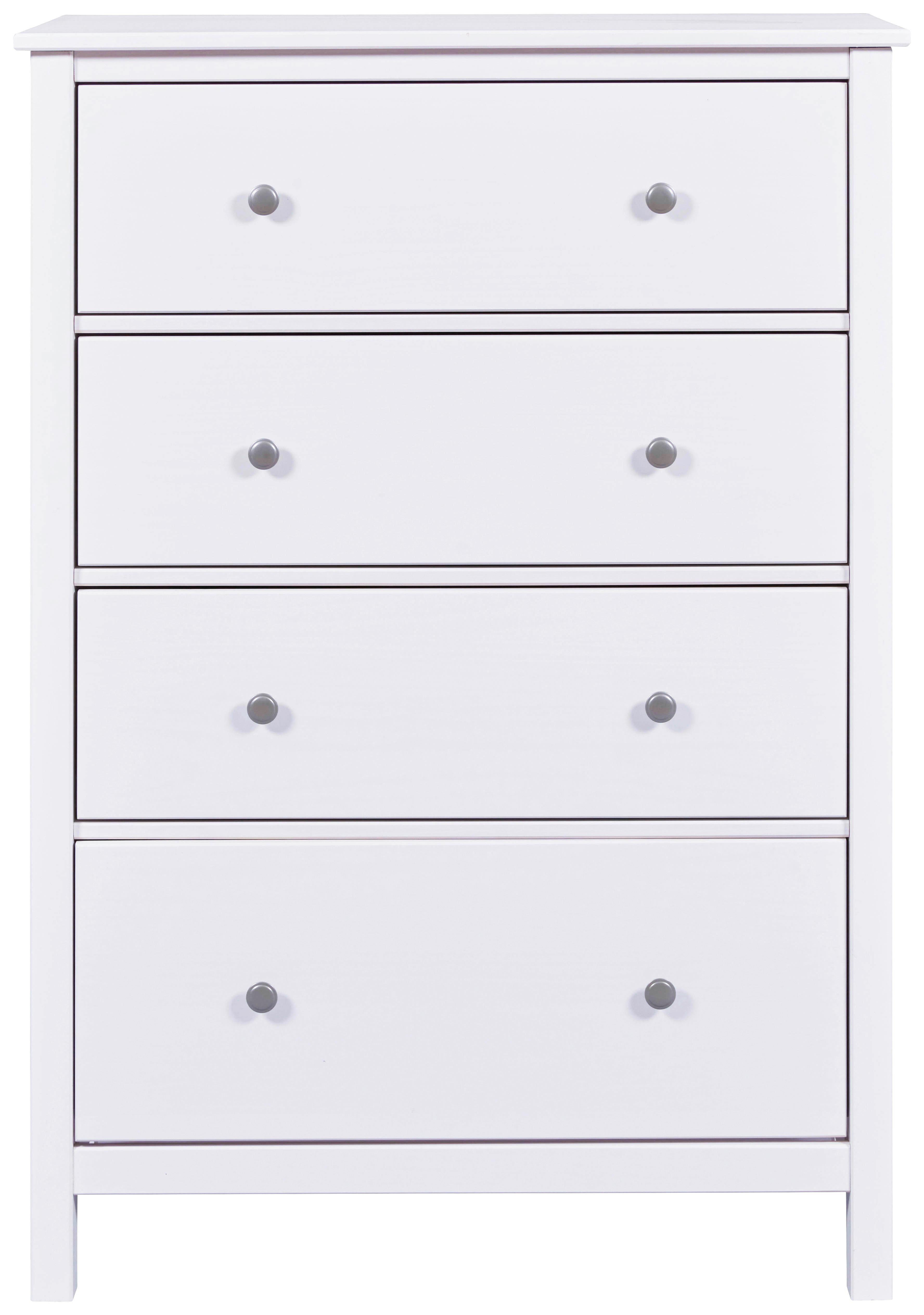 Kommode Chilly Home ca. 82x120x40 cm Weiß - Weiß/Grau, Design, Holz/Metall (82/120/39,5cm) - Livetastic