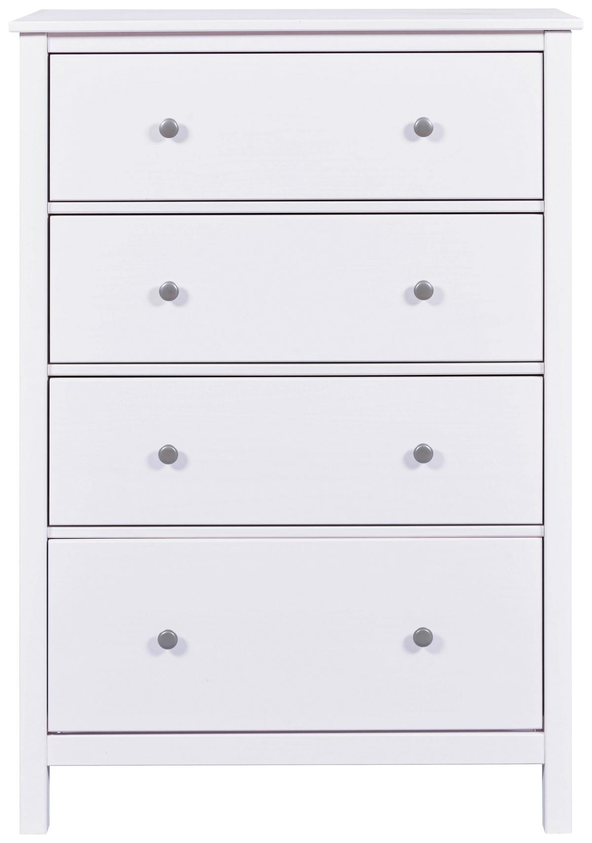 Kommode Chilly Home ca. 82x120x40 cm Weiß - Weiß/Grau, Design, Holz/Metall (82/120/39,5cm) - Livetastic