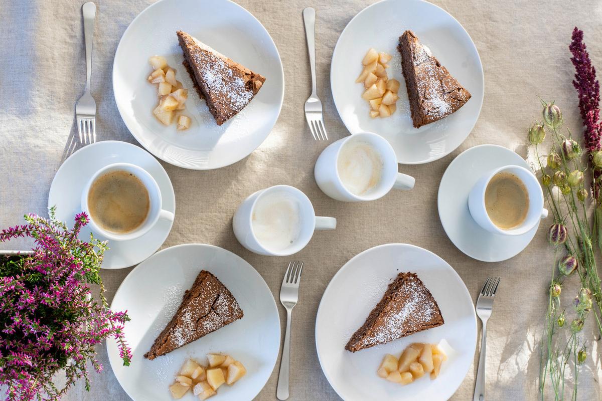 Kombiservice Barca aus Porzellan, 68-teilig - Weiß, Basics, Keramik - Mäser