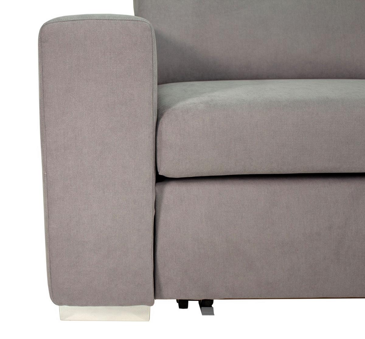 Kanapéágy Lena - világosszürke, Konventionell, faalapú anyag/textil (190/81/97,5cm) - Mömax