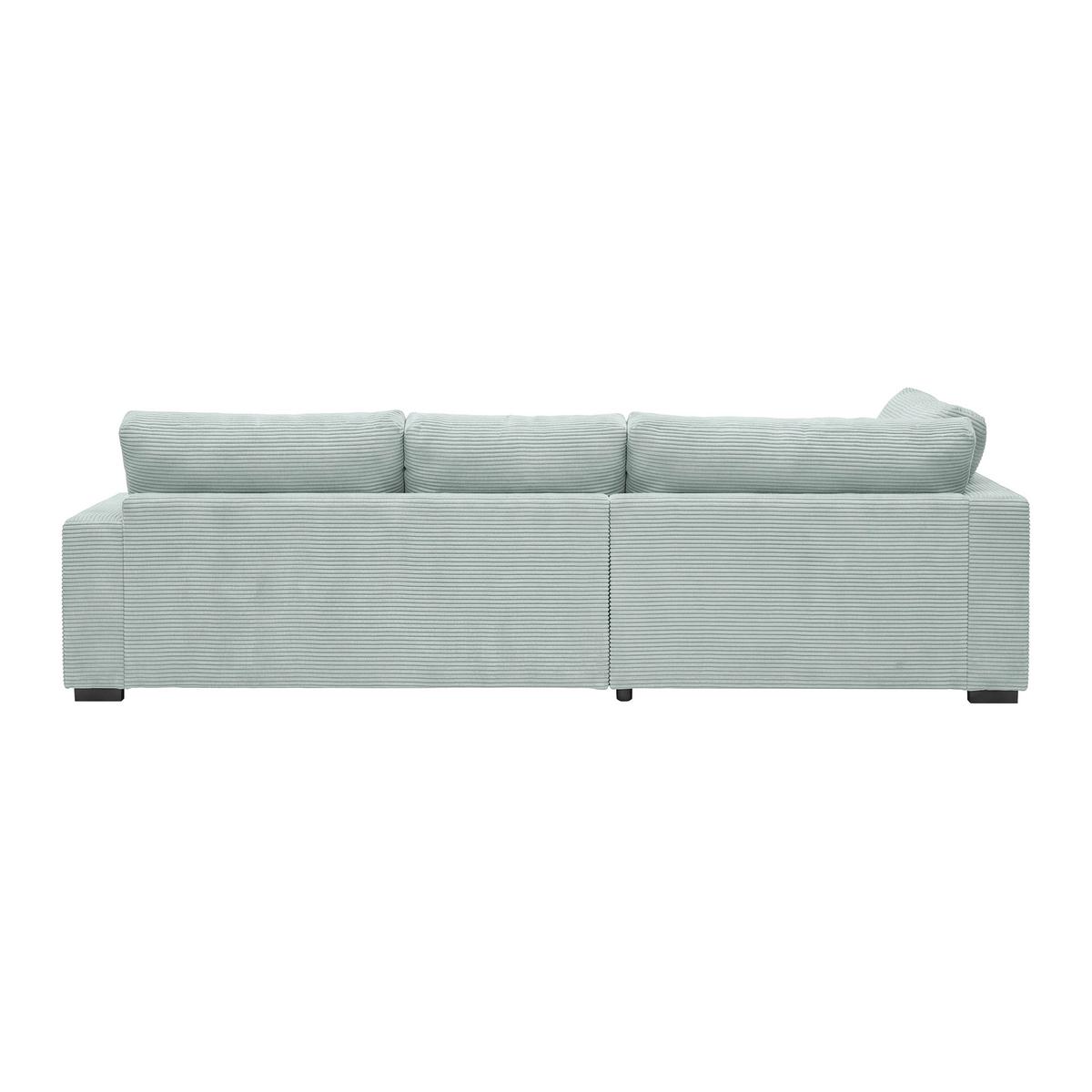 Ecksofa Pedro Salbeigrün - Salbeigrün/Schwarz, MODERN, Kunststoff/Textil (190/300cm) - Mömax