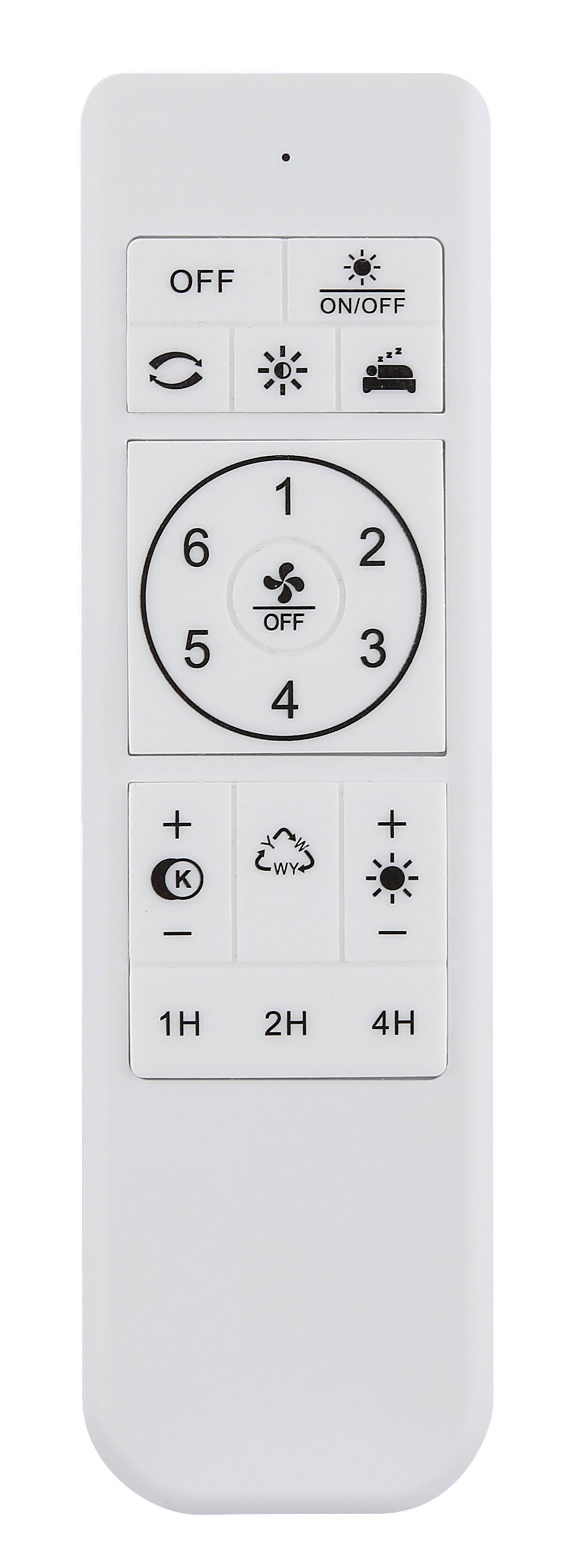 DECKENVENTILATOR 03667SI CARNEY - Weiss/Silberfarben, Basics, Kunststoff (45/20cm) - Globo