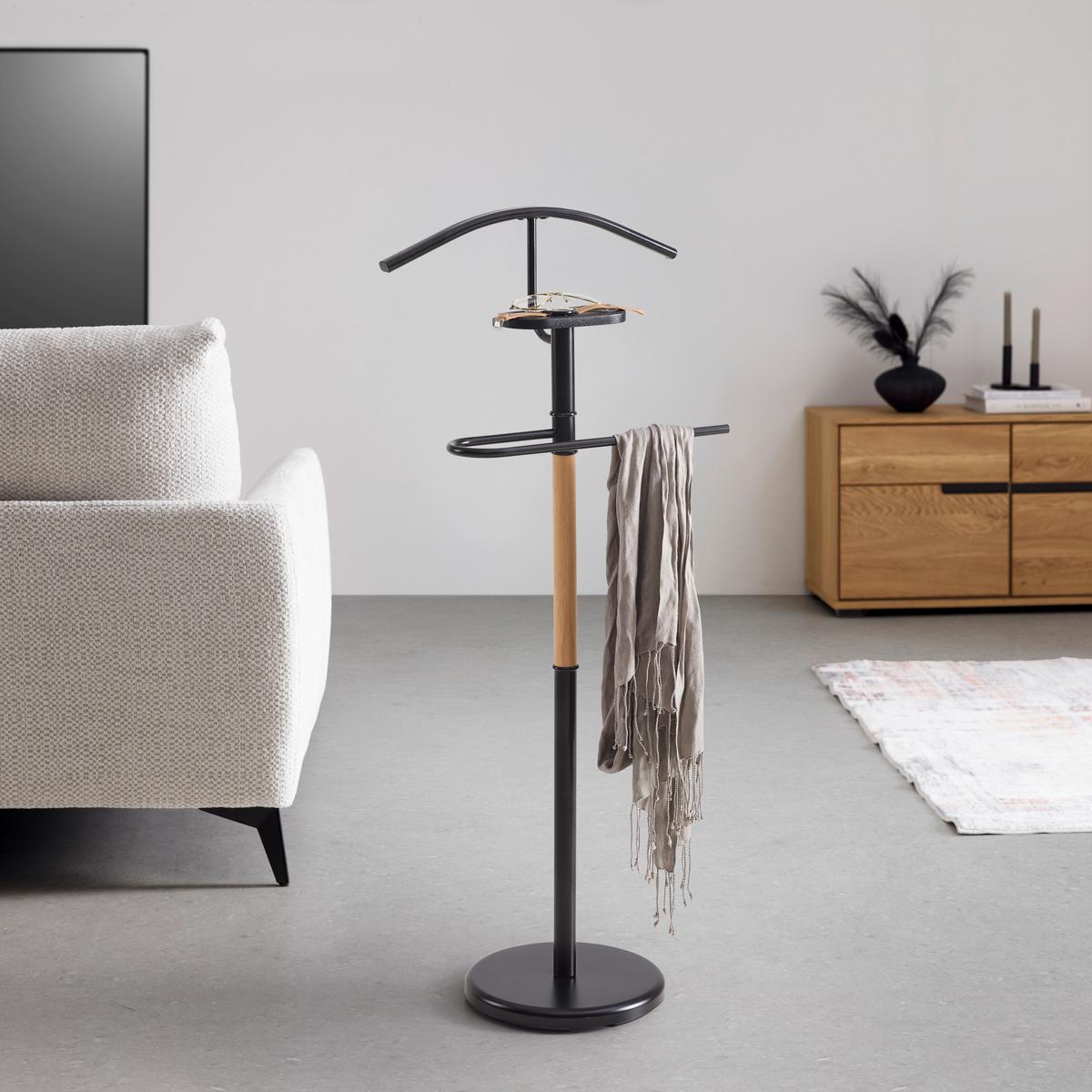 Szobainas Fekete-natúr Szín Micha - natúr színű/fekete, Modern, fa/fém (45/111/28.5 cmcm) - Mömax