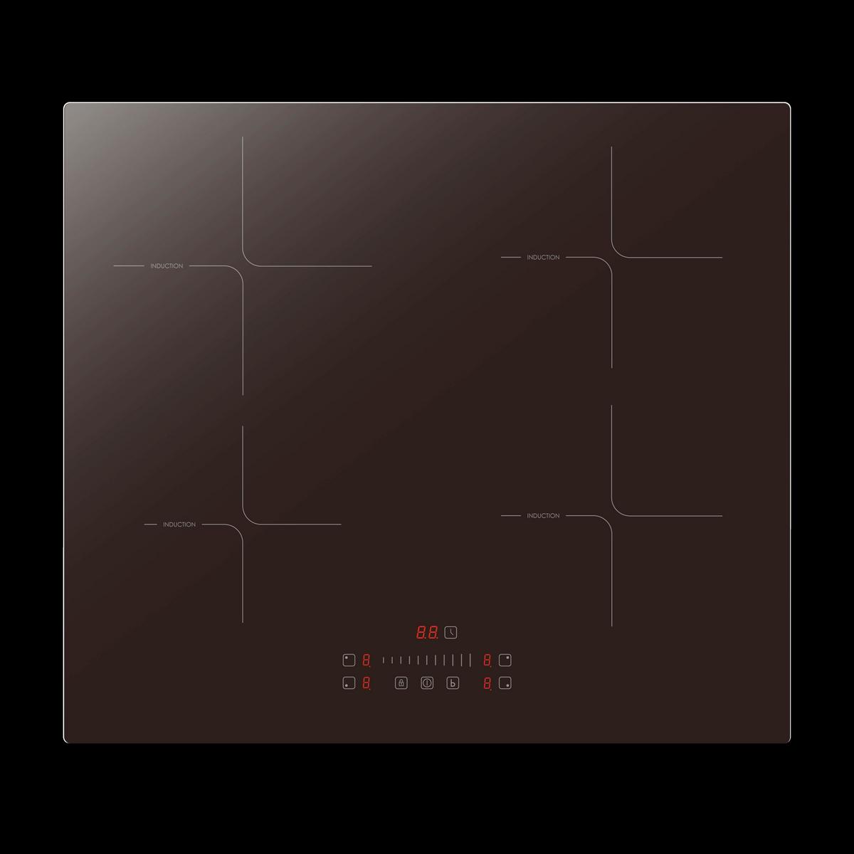 Induktionskochfeld IN4-SA Schwarz - Schwarz, Basics, Glas (59/6.2/52cm) - PKM