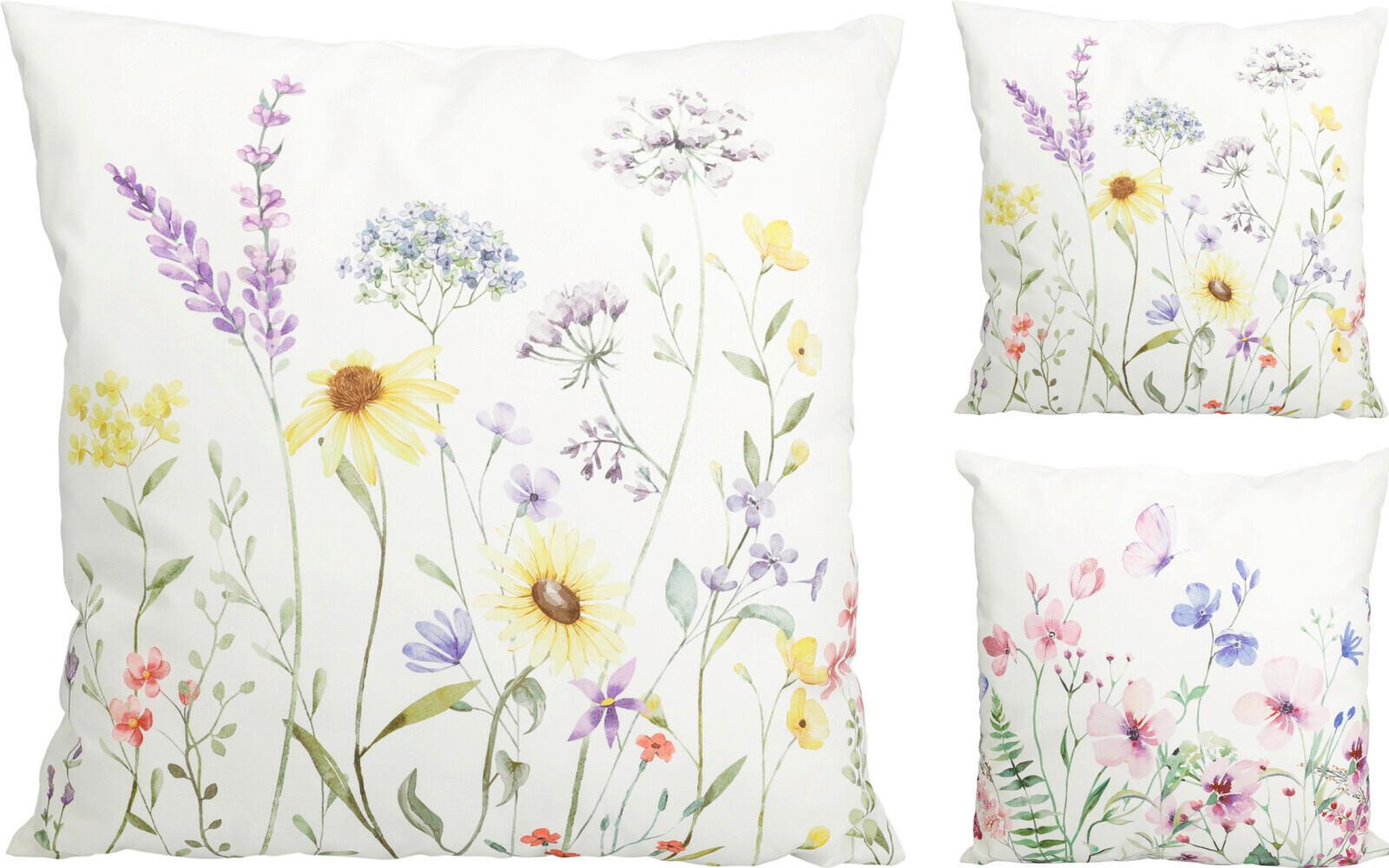 Díszpárna Flower 45/45 - többszínű, textil