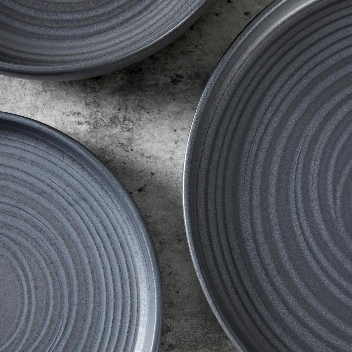 Tafelservice Uno Lava Stone in Schwarz 12-teilig - Schwarz, MODERN, Keramik (43/40/37,5cm) - Creatable