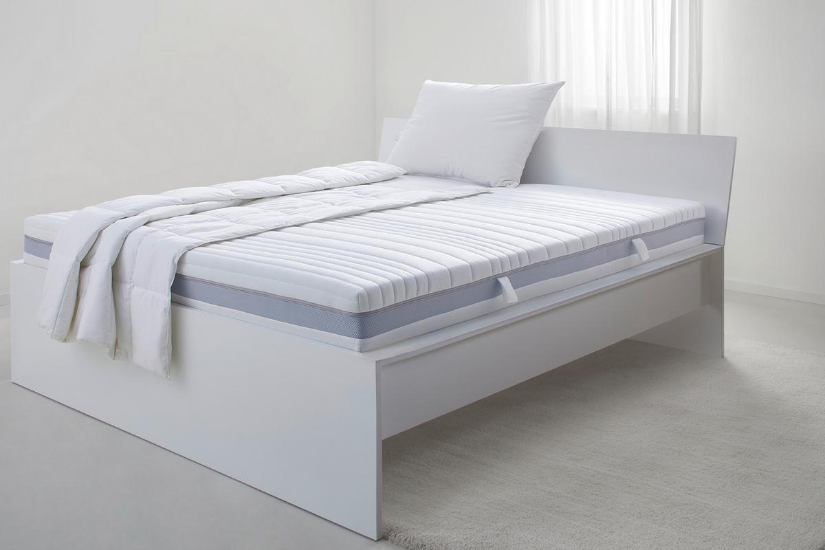 Taschenfederkernmatratze H3 ca. 90x200cm - Weiß, KONVENTIONELL, Textil (90/200cm) - Premium Living