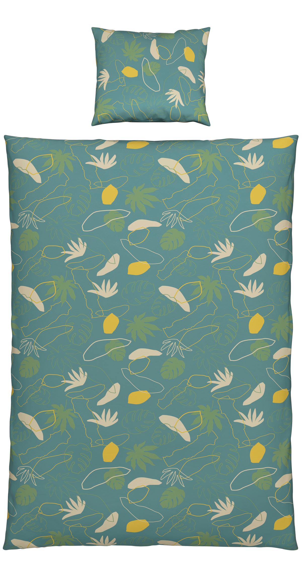 BETTWÄSCHESET KARIN - Blau, Konventionell, Textil (160/210cm) - Premium Living