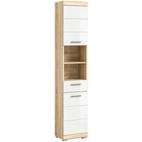 Hochschrank Lambada ca. 37x191 cm Sonom Eiche/Weiß - Weiß Hochglanz/Eichefarben, MODERN, Holzwerkstoff/Kunststoff (37/191/31cm) - MID.YOU