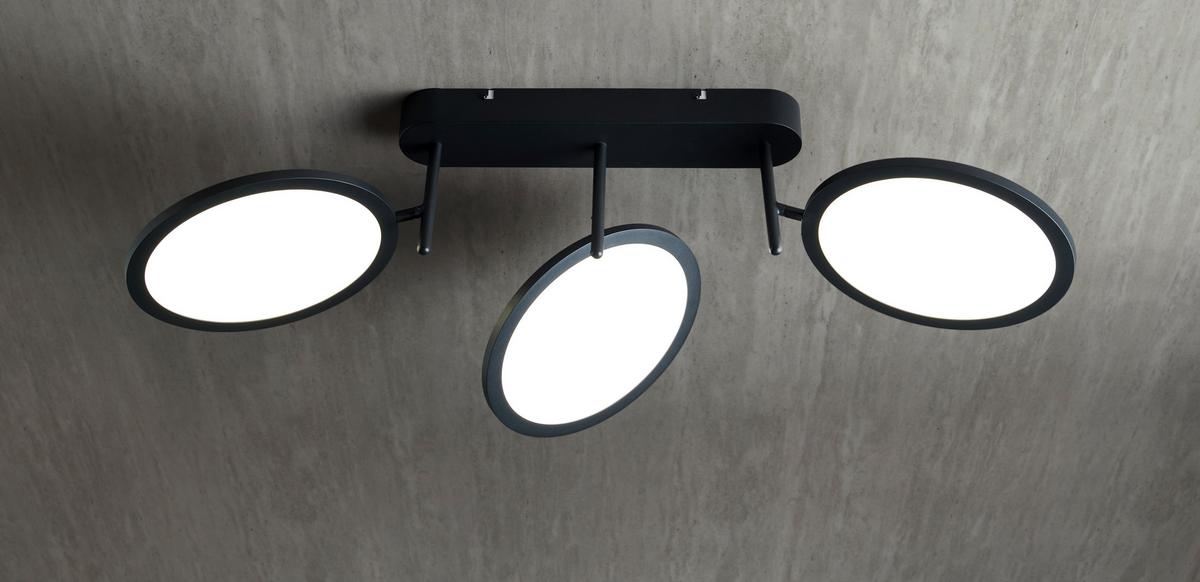 LED Mennyezeti Lámpa Carsten - fekete, Modern, műanyag/fém (77,8/45,5/25,1cm) - Visiona