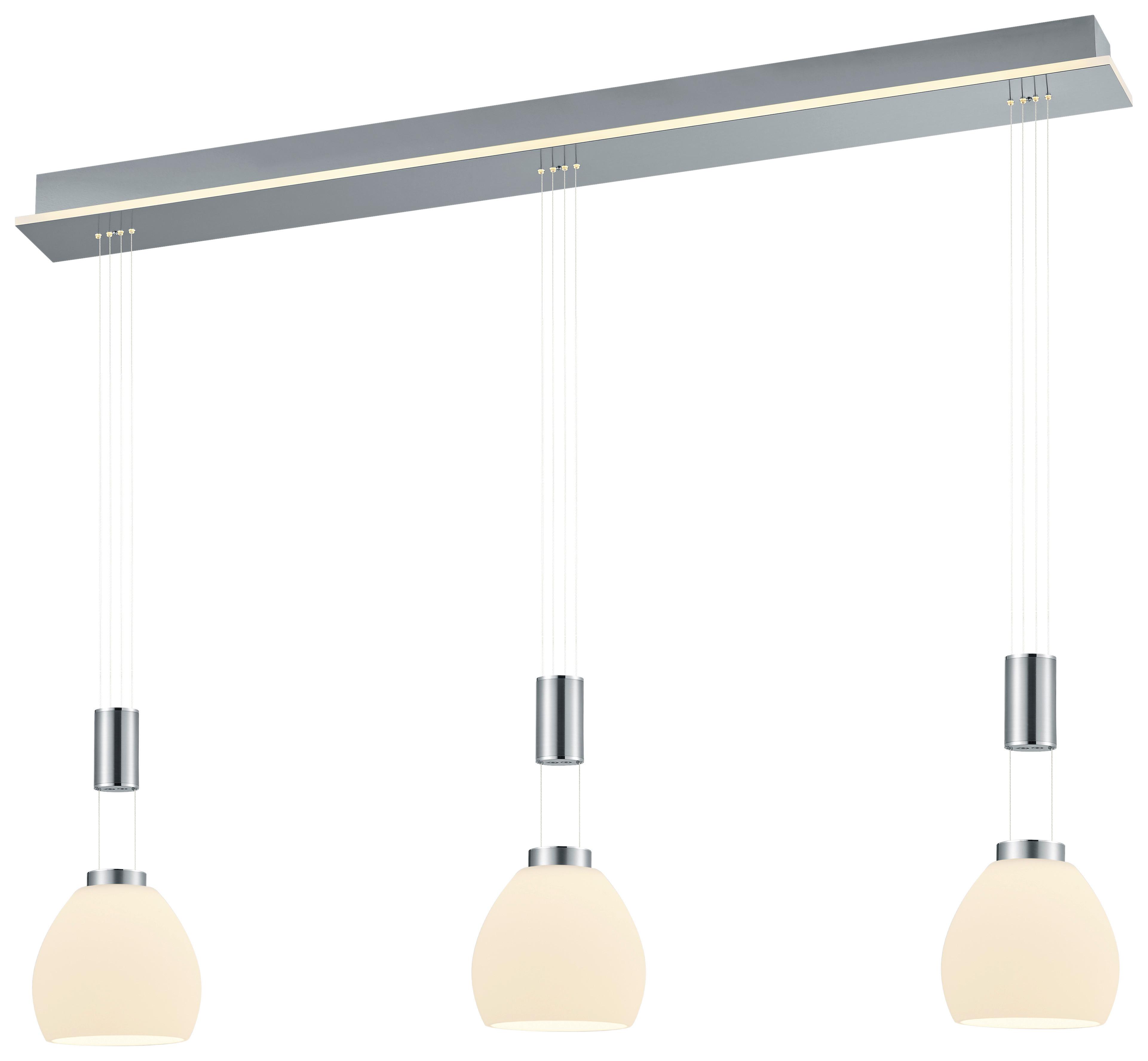 LAMPA WISZĄCA LED 20453/3-92 SAM - biały/kolor niklowy, Konventionell, metal/szkło (110/150cm) - Hell