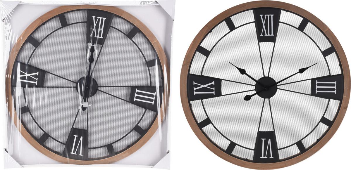 Ceas de perete Wooden - Basics, lemn/metal (70cm)