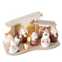 SZOPKA BOŻONARODZENIOWA 2051135 - beżowy/kolor naturalny, Basics, ceramika (26,5/11,5/15,0cm) - Boltze Home