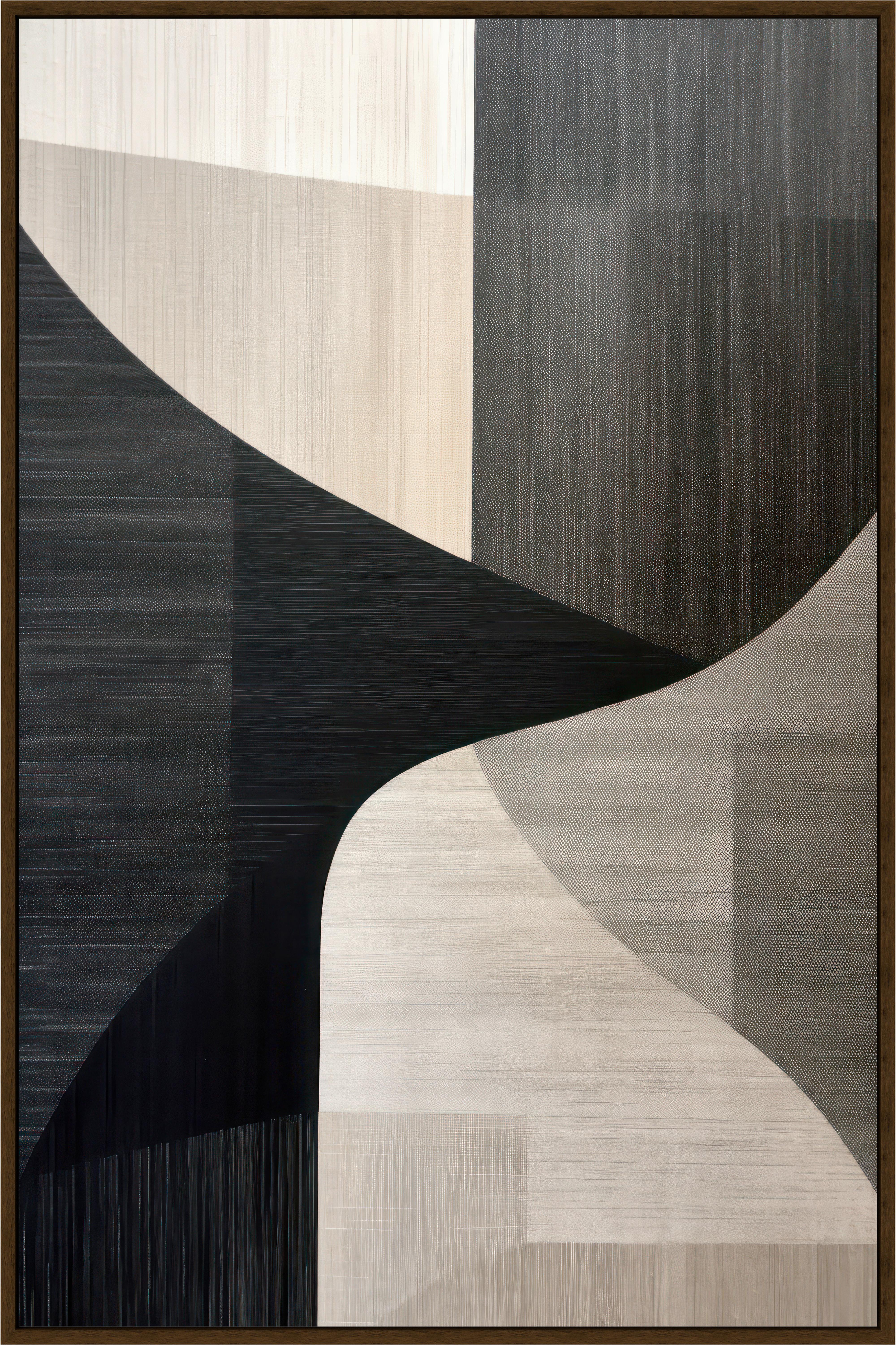 Keilrahmenbild Lotta ca. 60x90cm - Beige/Schwarz, MODERN, Holzwerkstoff/Kunststoff (60/90cm) - Premium Living