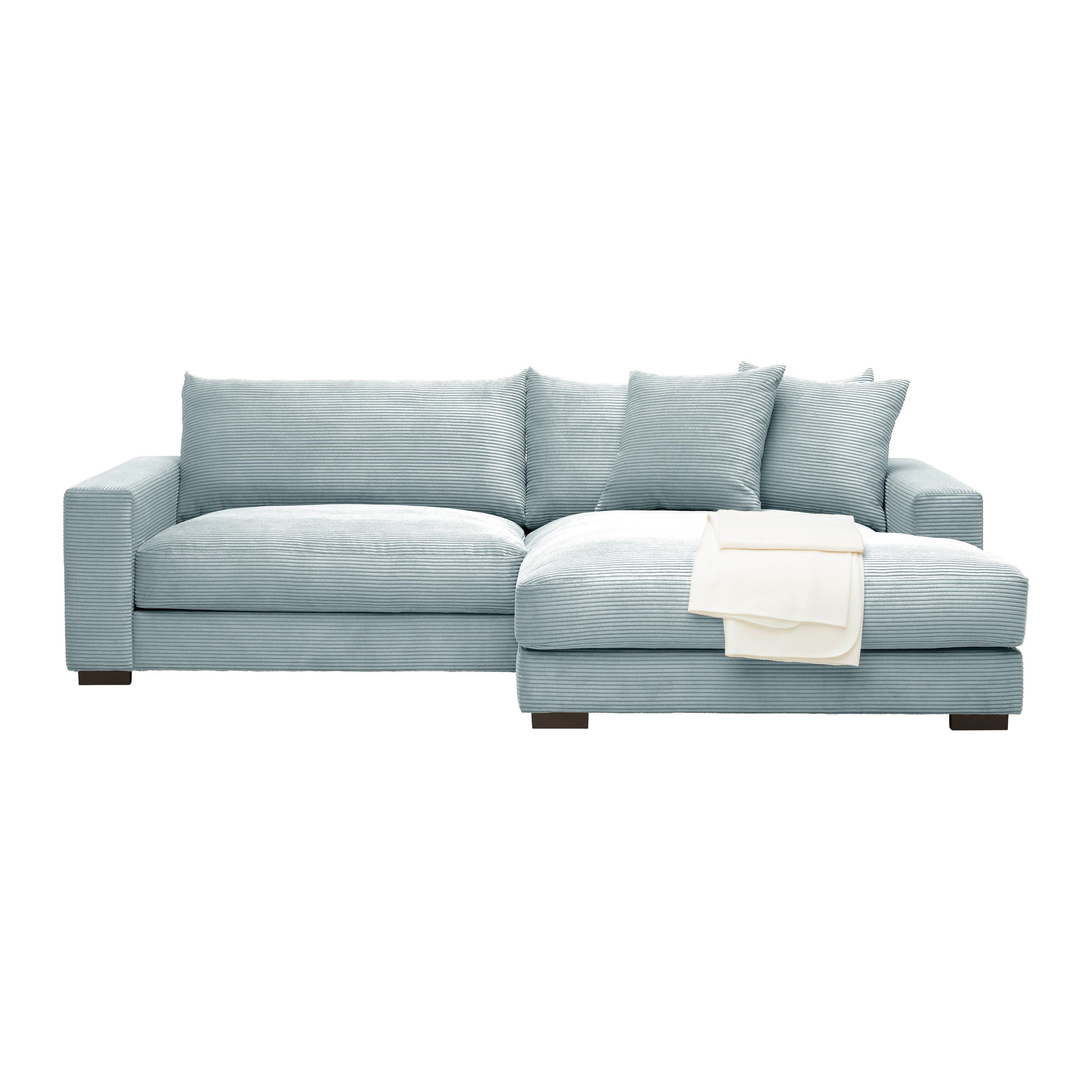 Ecksofa In Türkis - Salbeigrün, Modern, Textil (265/180cm) - Mömax