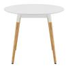 MATBORD GAIA - vit/ekfärgad, Modern, trämaterial/trä (90/90/75cm) - Bessagi Home