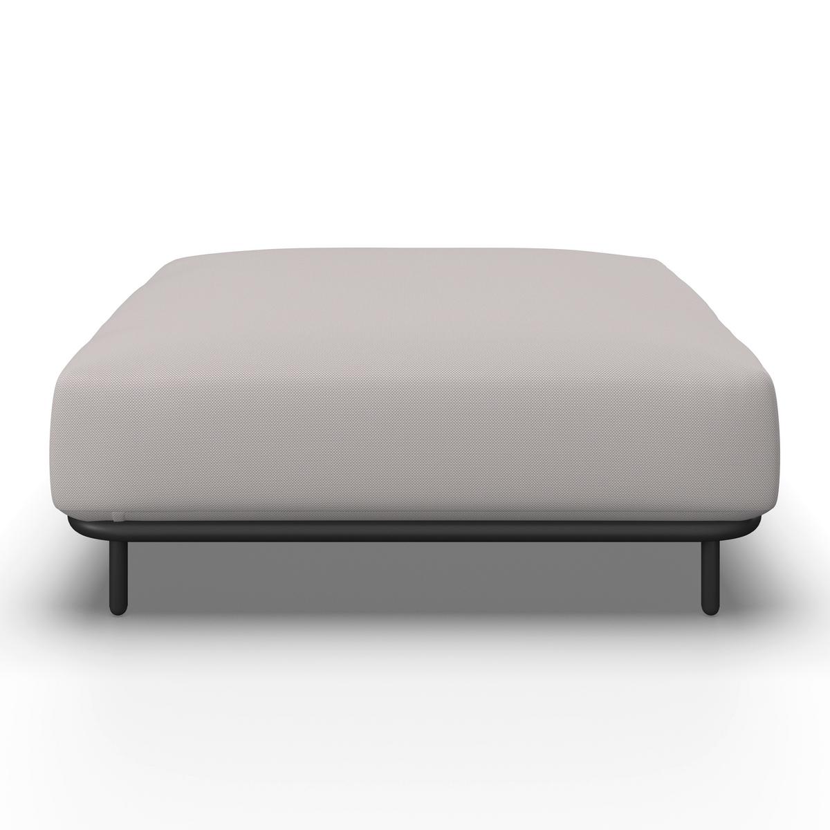 KOMPLET MEBLI TARASOWYCH BERRY - jasnoszary/czarny, Modern, metal/tkanina (167/59/89cm) - Bessagi Garden