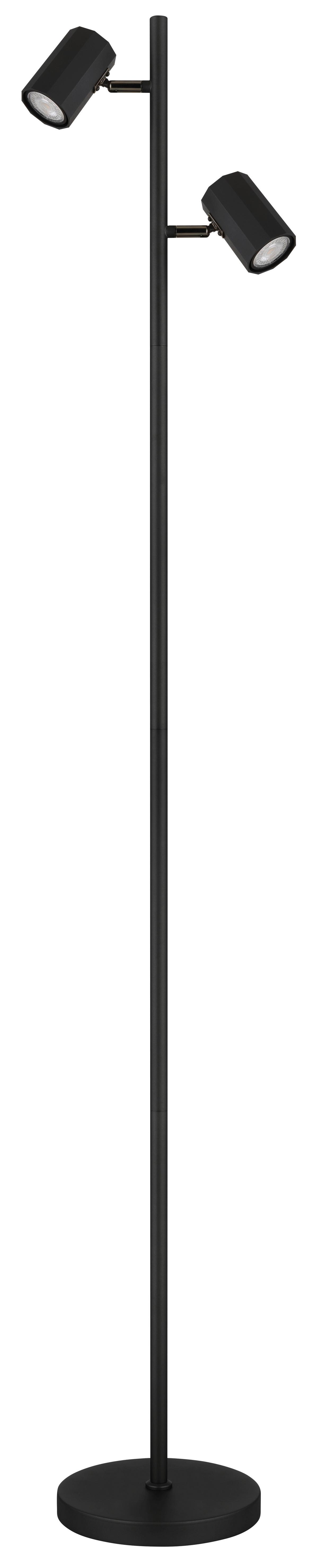 STEHLEUCHTE 57918SB JAMES - Schwarz, Design, Kunststoff/Metall (27/22/158cm) - Globo