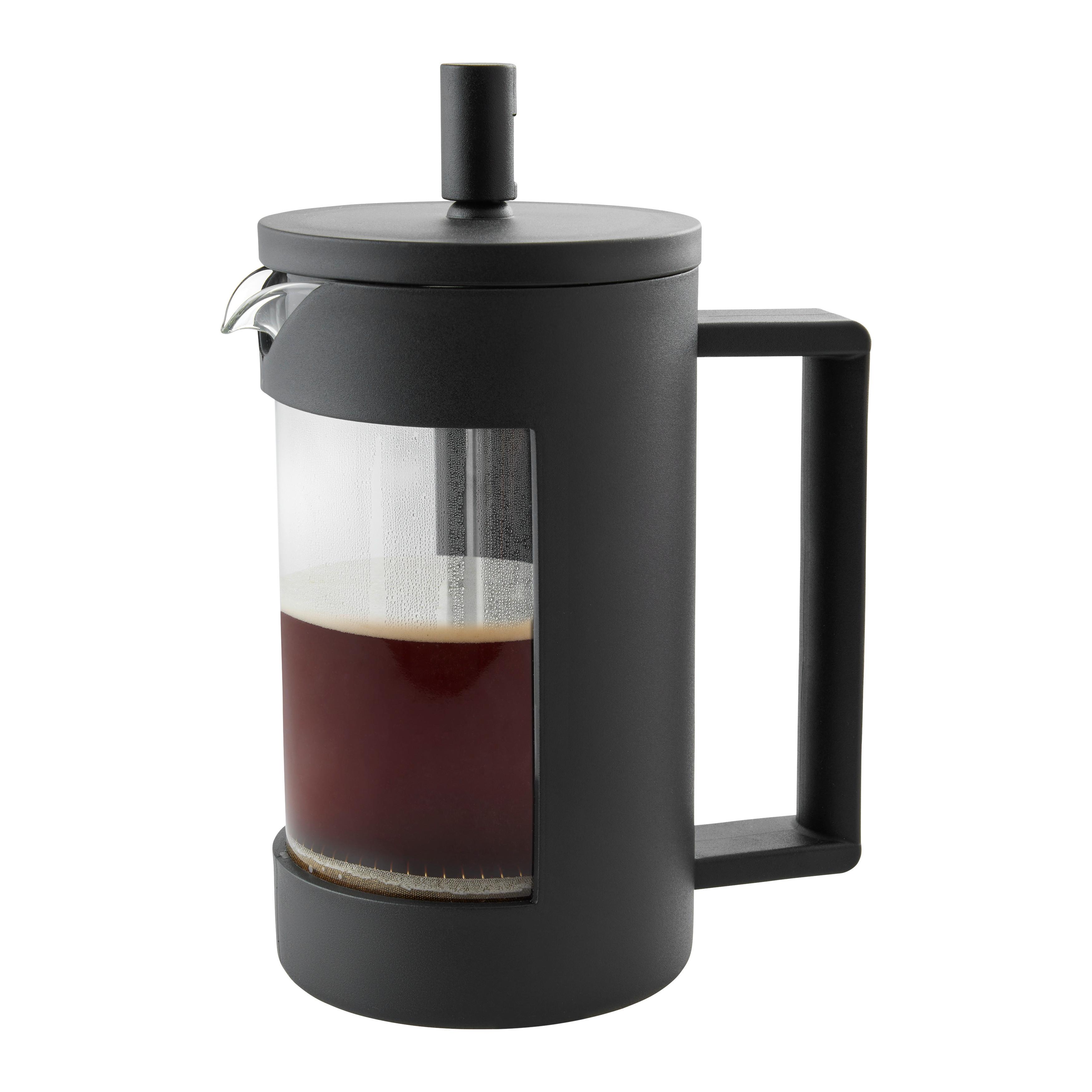 Kaffeebereiter Alberto Schwarz ca. 600ml - Schwarz, KONVENTIONELL, Glas/Kunststoff (9/19,3cm) - Mömax