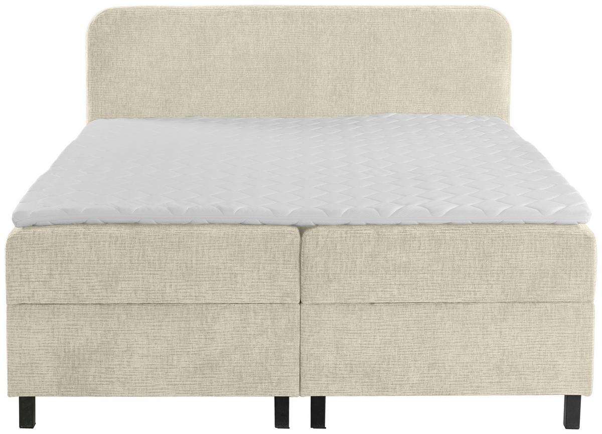 Postelja Z Vzmetnico Viva, Krem Barva, 180x200cm - črna/krem barve, Moderno, umetna masa/tekstil (180/200cm) - MID.YOU