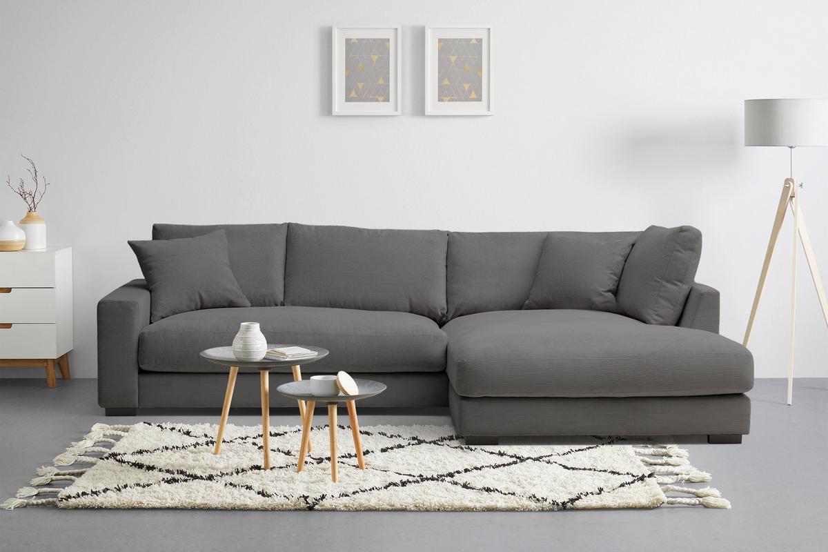 Colțar Pedro - antracit, Modern, textil (300/190cm) - Mömax