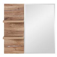 LUSTRO ŚCIENNE LINEA - kolor dębowy, Modern, materiał drewnopochodny/szkło (82/80/17cm) - MID.YOU