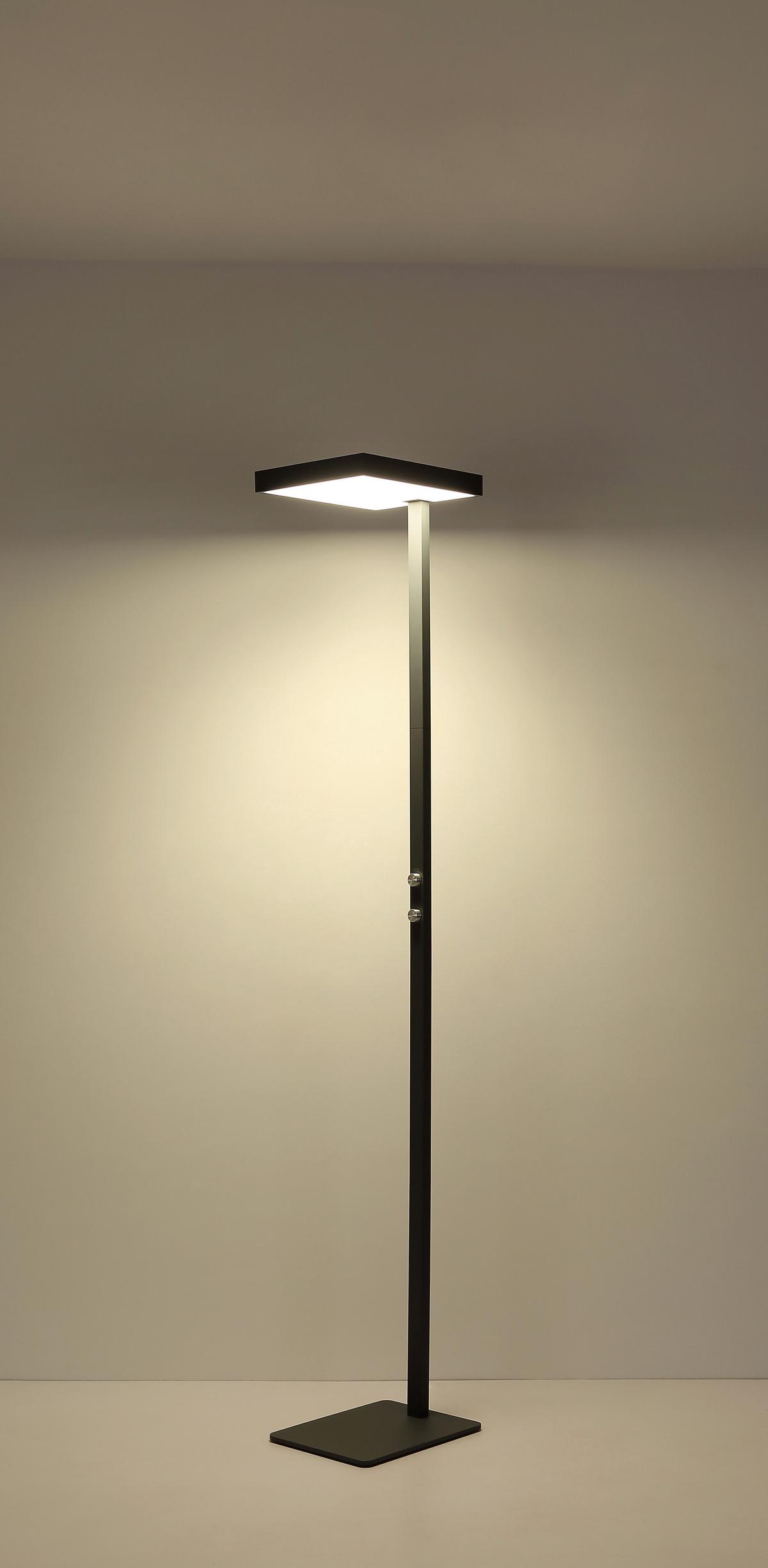 Led Podna Svjetiljka Barker - srebrne boje/prozirno, Design, metal/plastika (40/28/184,8cm) - Globo