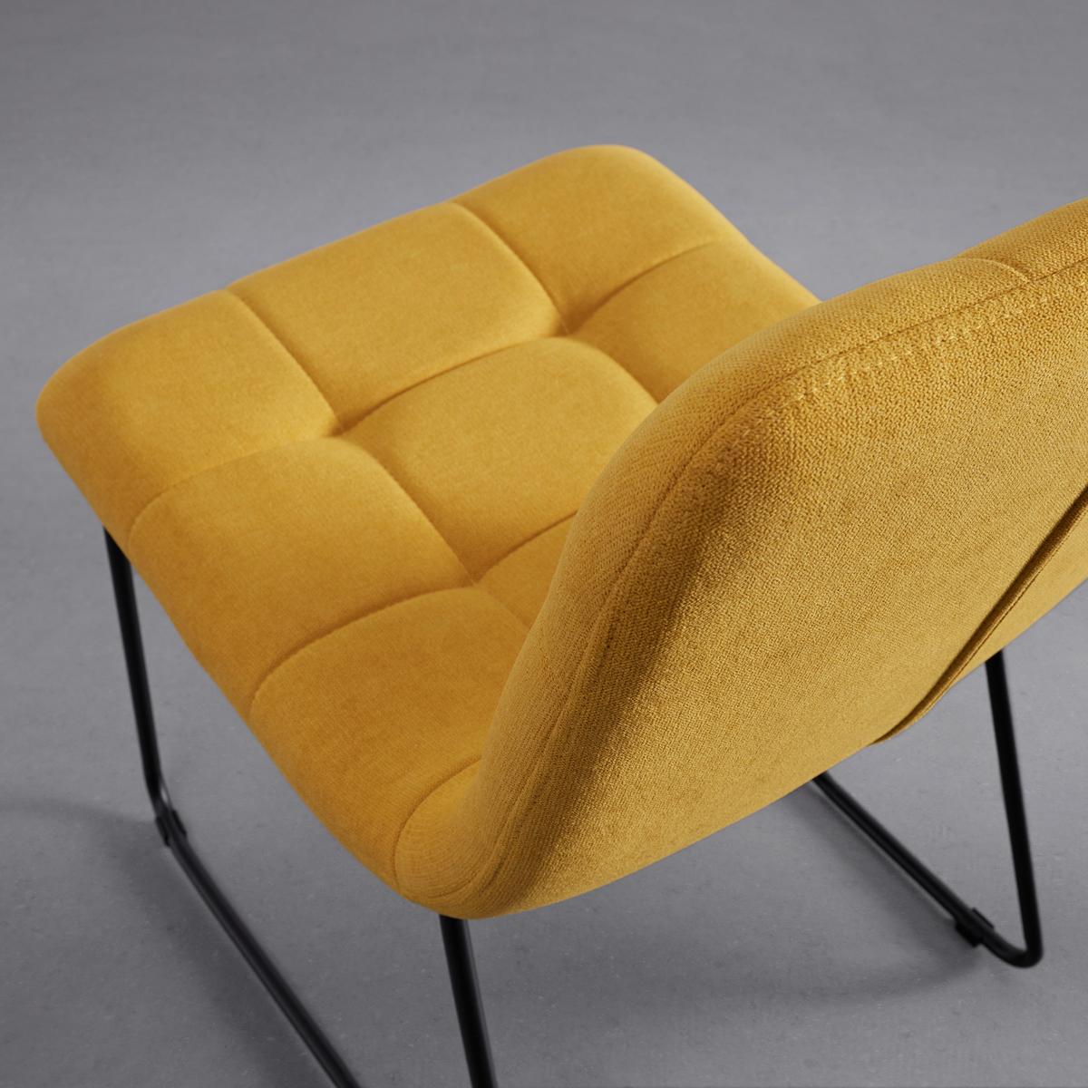 KRZESŁO MIA - czarny/żółty, Modern, metal/tkanina (46/82/58cm) - Bessagi Home