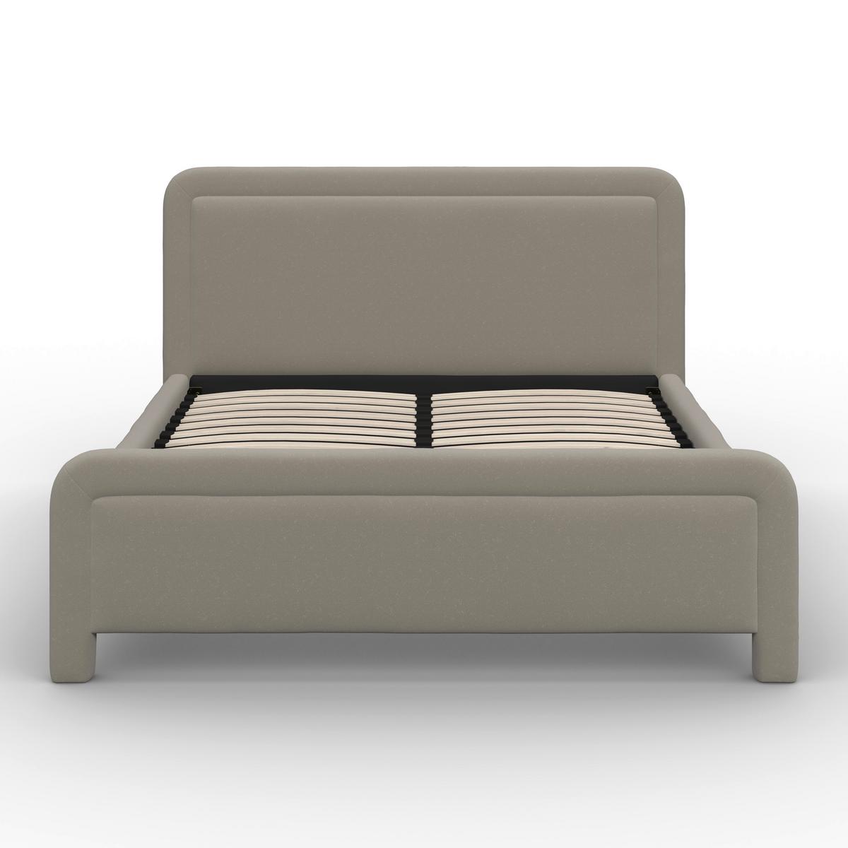 PAT TAPIțAT XIRELIA - culoare lemn stejar/taupe, Modern, lemn/metal (160/200cm) - Bessagi Home