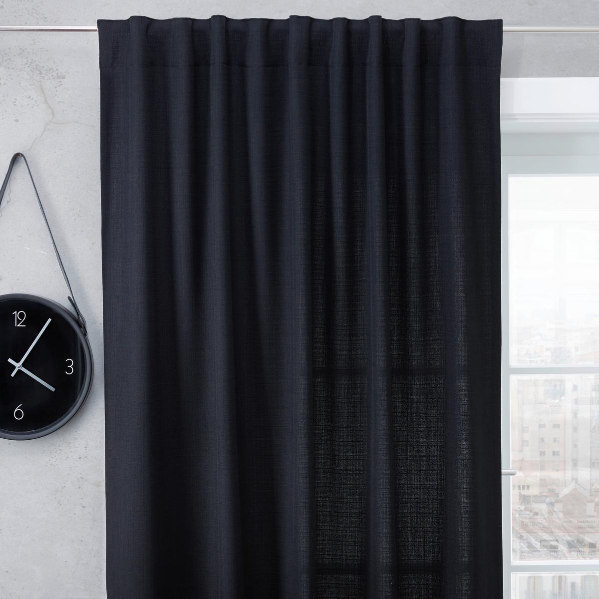 Perdea prefabricată Leo - negru, textil (135/255cm) - Premium Living
