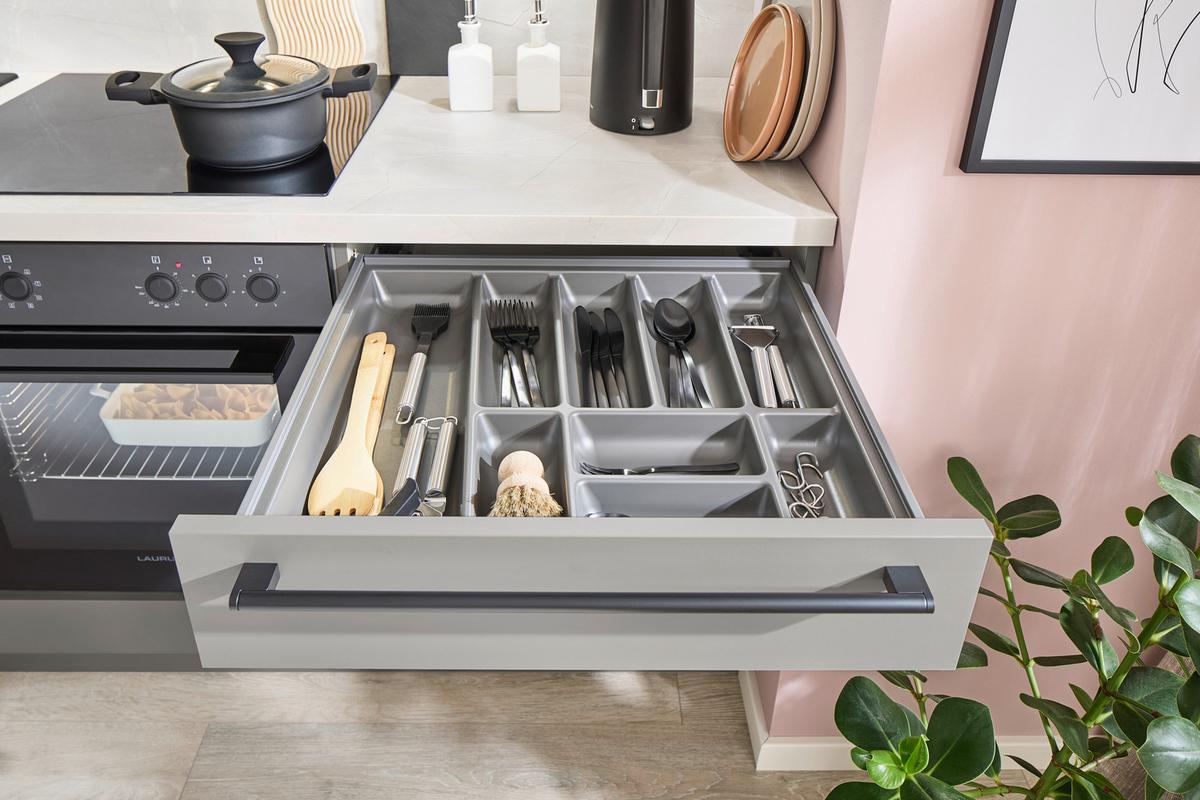 KÜCHENBLOCK LASER - Taupe, Modern (300cm) - Nobilia
