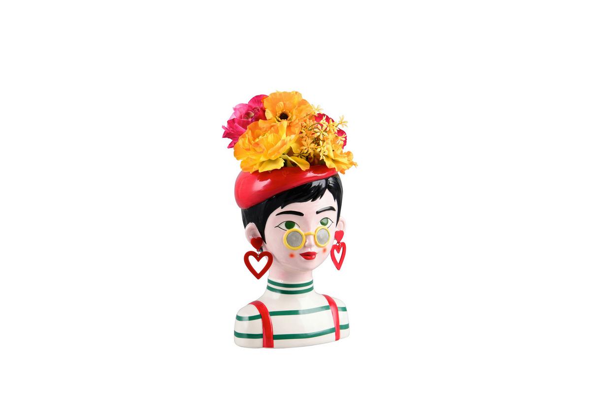 Dekovase Marga Multicolor - Multicolor, Basics, Keramik (16/13,5/23cm)