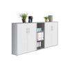 Aktenschrank Office Edition Sw Set 8 Grau/Weiß - Weiß/Grau, MODERN, Holzwerkstoff (213/114/33cm) - MID.YOU