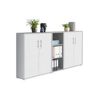 Aktenschrank Office Edition Sw Set 8 Grau/Weiß - Weiß/Grau, MODERN, Holzwerkstoff (213/114/33cm) - MID.YOU