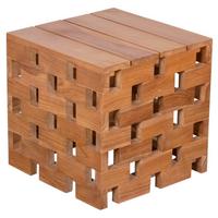 Gartenhocker Woodie WOODIE BEISTELLTISCH/HOCKER CH - Teakfarben, KONVENTIONELL, Holz (50/50/50cm)