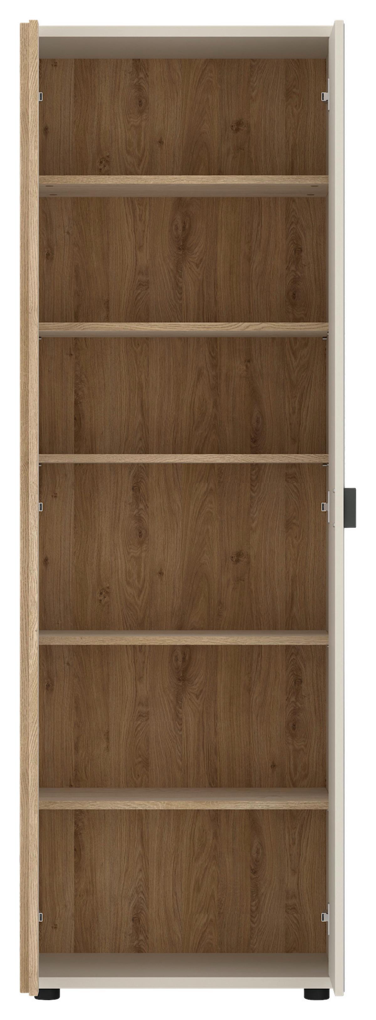 Dulap pentru hol MOSANO - cașmir/culoare lemn stejar, Trend, material pe bază de lemn (62/188,6/40cm) - Modern Living