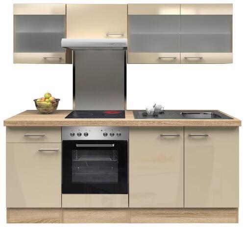 Kuhinjski Blok Z Aparati Nepal, Kašmir, Barva Hrasta - barve nerjavečega jekla/kašmir, Moderno, kovina/leseni material (210cm) - FlexWell