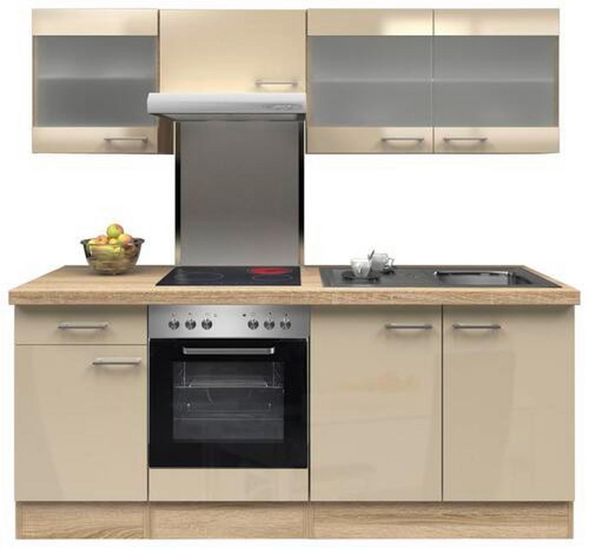 Kuhinjski Blok Z Aparati Nepal, Kašmir, Barva Hrasta - barve nerjavečega jekla/kašmir, Moderno, kovina/leseni material (210cm) - FlexWell