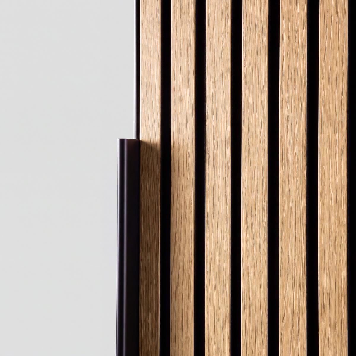 Garderobni Ormar Clever - boja hrasta/crna, Moderno, staklo/pločasti materijal (55,5/193/38cm) - Modern Living