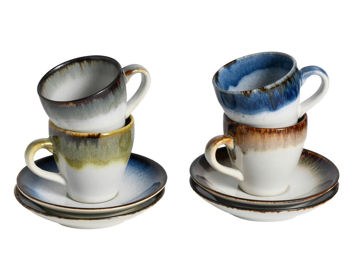 Kavni Servis Cascade Mix, 8-Delni - večbarvno, Basics, keramika - Creatable