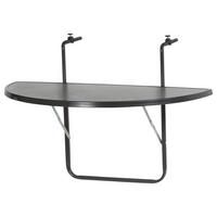 Balkonklapptisch ca. 50x100 cm Anthrazit - Anthrazit, Basics, Holzwerkstoff/Metall (50/100/20cm) - Gardenson