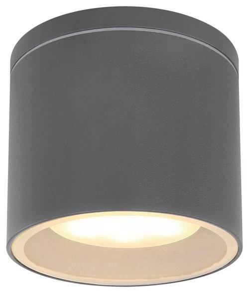 AUSSENDECKENLEUCHTE ALCALA D: 10,8 CM ANTHRAZIT - Klar/Anthrazit, Basics, Glas/Metall (10,8/9,6cm) - Globo