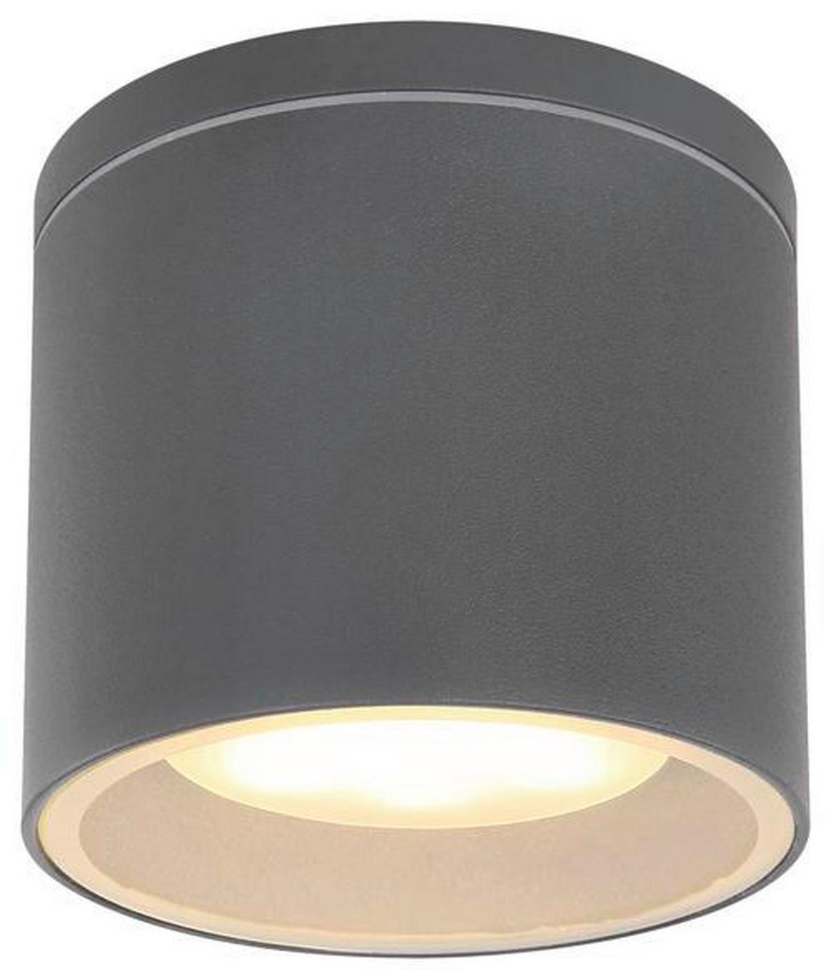AUSSENDECKENLEUCHTE ALCALA D: 10,8 CM ANTHRAZIT - Klar/Anthrazit, Basics, Glas/Metall (10,8/9,6cm) - Globo