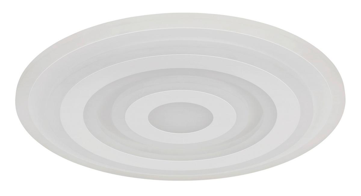 Led Stropna Svjetiljka 48554-20 - bijela/opalna, Konvencionalno, metal/plastika (40/5cm) - Globo