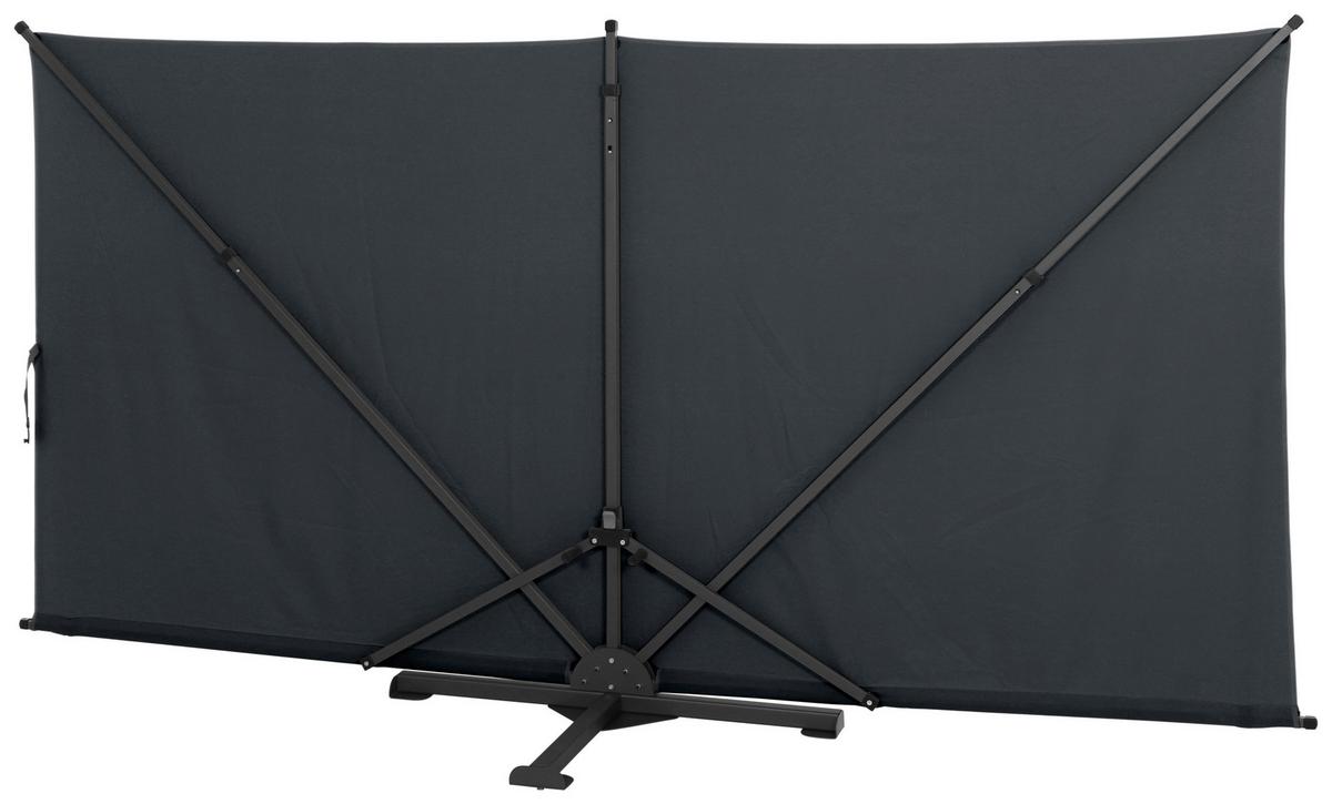 Sichtschutz Anthrazit BH 280 x150 cm - Anthrazit, KONVENTIONELL, Textil/Metall (280/150cm) - Siena Garden