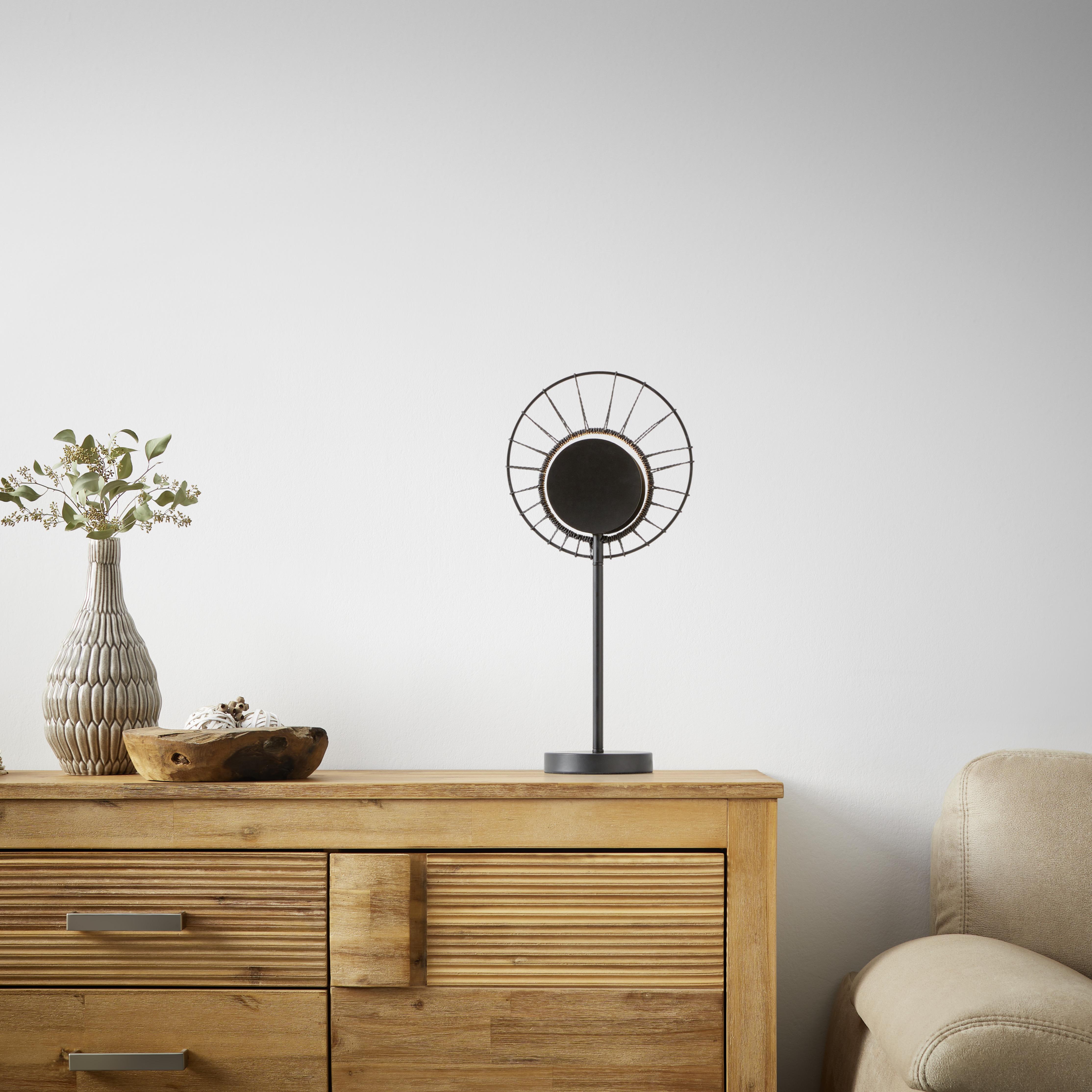 Tischleuchte Sun max. 60 Watt - Schwarz, Lifestyle, Metall (26/57.5cm) - Modern Living