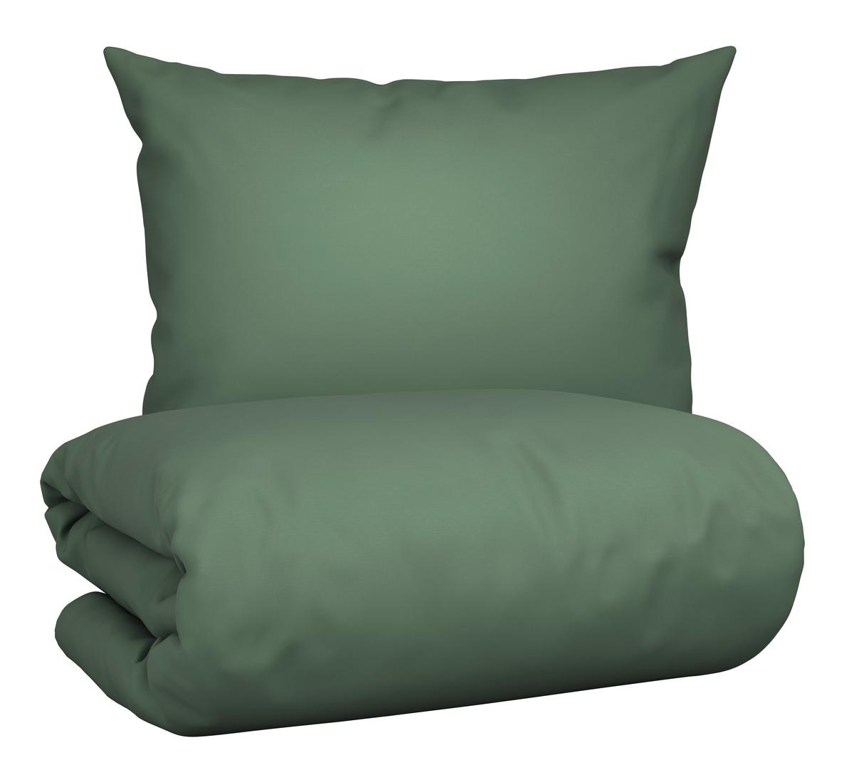 Bettwäsche Stone Washed XL ca. 140x220cm - Jadegrün, MODERN, Textil (140/220cm) - Modern Living