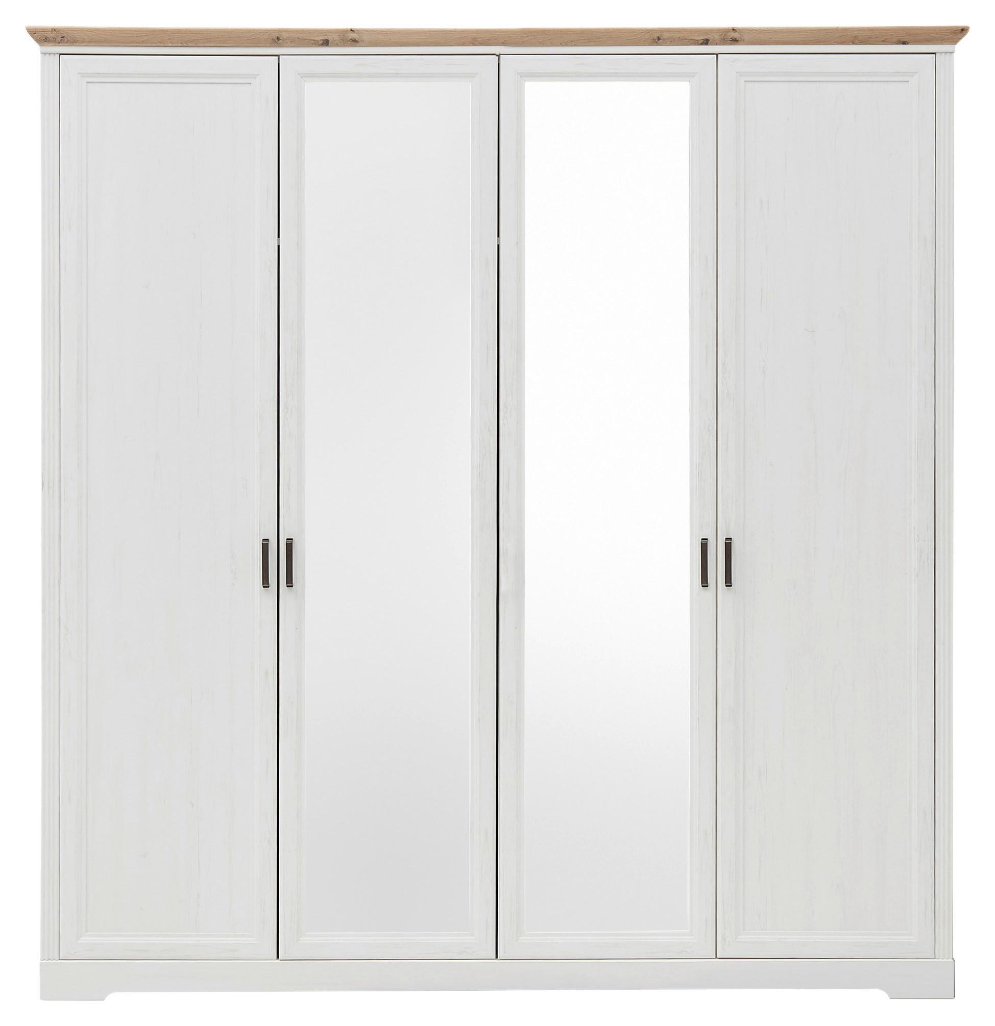 Ormar S Klasičnim Vratima Jasmin Ii - bijela/hrast Artisan, Lifestyle, drvni materijal/metal (214/220/64cm) - Modern Living